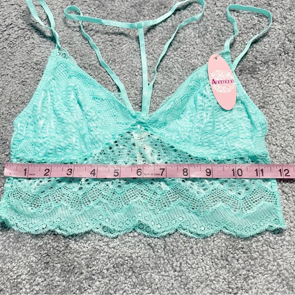 Anemone Zara Teal Lace Choker Bralette New Women’s Size M/L - Picture 9 of 10
